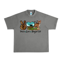 Tornado Peace Love Bengal Cat Urban Heavy Tee - LillyAllenDesigns