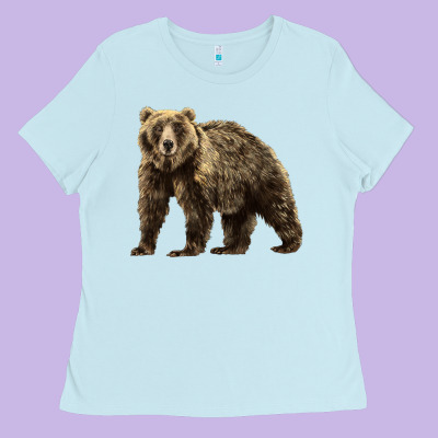 Brown Bear Ladies Tee Designed By Lillyallendesigns