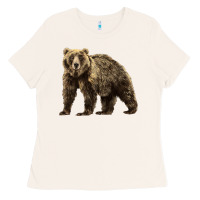 Bone Brown Bear Ladies Tee - LillyAllenDesigns