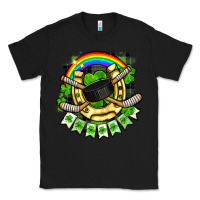 Black St. Patrick's Day Hockey Classic Tee - FaDigitalArtStudio