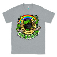 Heather Grey St. Patrick's Day Hockey Classic Tee - FaDigitalArtStudio
