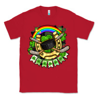 Red St. Patrick's Day Hockey Classic Tee - FaDigitalArtStudio