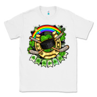 White St. Patrick's Day Hockey Classic Tee - FaDigitalArtStudio