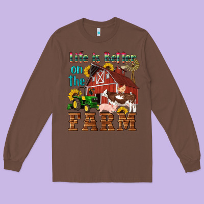 Western Life Is Better On The Farm Long Sleeve Tee Designed By Artiststas