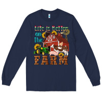 Navy western life is better on the farm Long Sleeve Tee - Artiststas