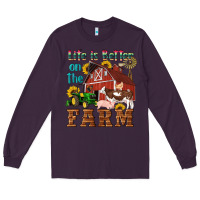 Plum western life is better on the farm Long Sleeve Tee - Artiststas
