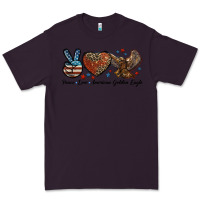 Plum Western Peace Love American Golden Eagle Premium Tee - LillyAllenDesigns