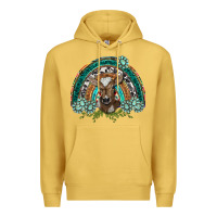 Antique Gold turquoise gemstones brown baby cow  rainbow Premium Hoodie - BarkalooDesign