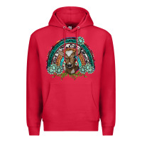 Cardinal turquoise gemstones brown baby cow  rainbow Premium Hoodie - BarkalooDesign