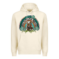 Tofu turquoise gemstones brown baby cow  rainbow Premium Hoodie - BarkalooDesign