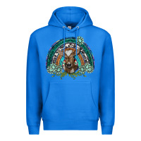 True Royal turquoise gemstones brown baby cow  rainbow Premium Hoodie - BarkalooDesign
