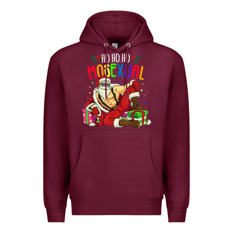 Mens Ho Ho Ho Mosexual Premium Hoodie by DesigneFamous | Teevron