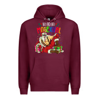 Burgundy mens ho ho ho mosexual Premium Hoodie - DesigneFamous
