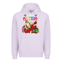 Lilac mens ho ho ho mosexual Premium Hoodie - DesigneFamous
