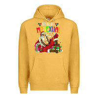 Mustard mens ho ho ho mosexual Premium Hoodie - DesigneFamous