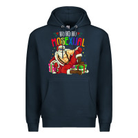 Navy mens ho ho ho mosexual Premium Hoodie - DesigneFamous