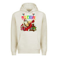 Oatmeal Heather mens ho ho ho mosexual Premium Hoodie - DesigneFamous