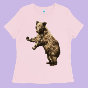 Brown Bear Cub Ladies Tee Designed By Lillyallendesigns