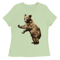 Matcha Brown Bear Cub Ladies Tee - LillyAllenDesigns