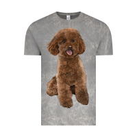 Cloud Rock Poodles Dog lllustrations Vintage Tee - LillyAllenDesigns