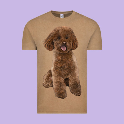 Poodles Dog Lllustrations Vintage Tee Designed By Lillyallendesigns