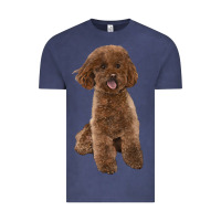 Vintage Denim Poodles Dog lllustrations Vintage Tee - LillyAllenDesigns