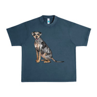 Midnight Navy catahoula leopard dog Urban Heavy Tee - LillyAllenDesigns