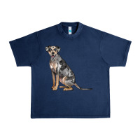 Navy catahoula leopard dog Urban Heavy Tee - LillyAllenDesigns