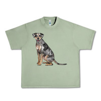 Oil Green catahoula leopard dog Urban Heavy Tee - LillyAllenDesigns