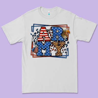 Army Veteran Leopard Frame 4th Of July Premium Tee Designed By Lillyallendesigns