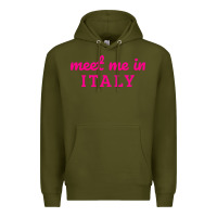 Army Green meet me in italy Premium Hoodie - DesigneFamous