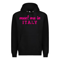 Black meet me in italy Premium Hoodie - DesigneFamous