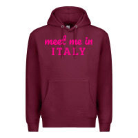 Burgundy meet me in italy Premium Hoodie - DesigneFamous
