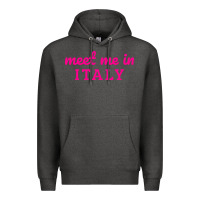 Charcoal Heather meet me in italy Premium Hoodie - DesigneFamous