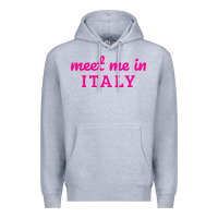 Heather Grey meet me in italy Premium Hoodie - DesigneFamous