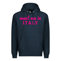 Navy meet me in italy Premium Hoodie - DesigneFamous