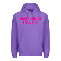 Purple meet me in italy Premium Hoodie - DesigneFamous