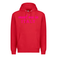 Red meet me in italy Premium Hoodie - DesigneFamous