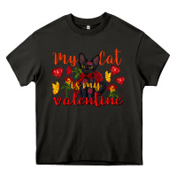 Asphalt my cat is my valentine valentine's day Heavy Core Tee - FaDigitalArtStudio