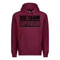 Burgundy shitshow supervisor Premium Hoodie - DesigneFamous