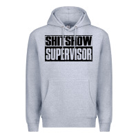 Heather Grey shitshow supervisor Premium Hoodie - DesigneFamous