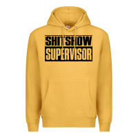 Mustard shitshow supervisor Premium Hoodie - DesigneFamous