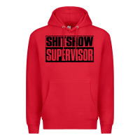 Red shitshow supervisor Premium Hoodie - DesigneFamous