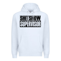 White shitshow supervisor Premium Hoodie - DesigneFamous