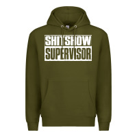 Army Green shitshow supervisor Premium Hoodie - DesigneFamous