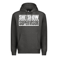 Charcoal Heather shitshow supervisor Premium Hoodie - DesigneFamous