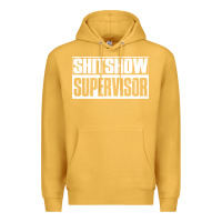 Mustard shitshow supervisor Premium Hoodie - DesigneFamous