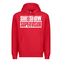 Red shitshow supervisor Premium Hoodie - DesigneFamous