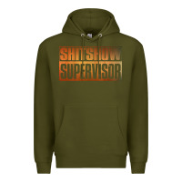 Army Green shitshow supervisor Premium Hoodie - DesigneFamous