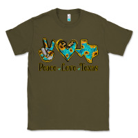 Army Green Peace Love Texas Classic Tee - Jasminsmagicworld